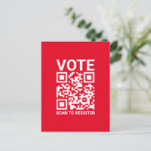 Stem Scan QR-code om aangepaste tekst rood te regi Briefkaart (Staand voorkant)