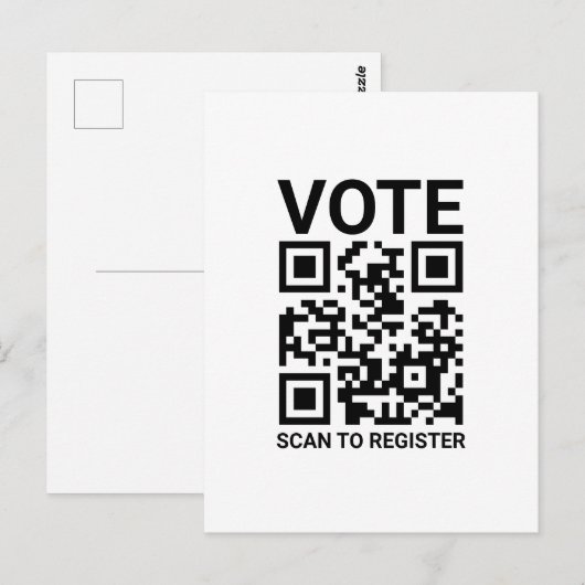 Stem Scan QR-code om aangepaste tekst te registrer Briefkaart (Voorkant / Achterkant)