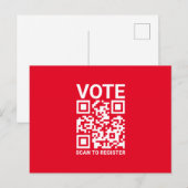 Stem Scan QR-code om rode aangepaste te registrere Briefkaart (Voorkant / Achterkant)