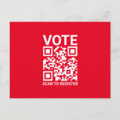 Stem Scan QR-code om rode aangepaste te registrere Briefkaart (Voorkant)