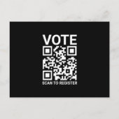 Stem Scan QR-code om zwarte aangepaste te registre Briefkaart (Voorkant)