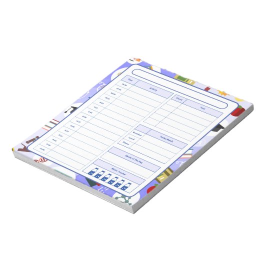STEM Science Teacher Dagelijkse Planner Notitieblok (Linkerzijde)