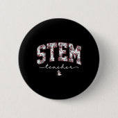Stem Science Technology Engineering Math Teacher V Ronde Button 5,7 Cm (Voorkant)