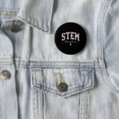 Stem Science Technology Engineering Math Teacher V Ronde Button 5,7 Cm (In situ)