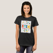 STEM Science Technology Engineering Wiskunde leraa T-shirt (Voorkant volledig)