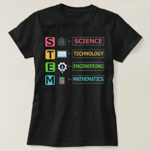 STEM Science Technology Engineering Wiskunde leraa T-shirt