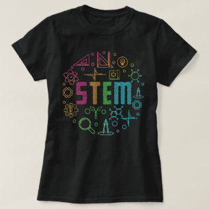 STEM Science Technology Engineering Wiskunde leraa T-shirt