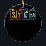 STEM Science Technology Engineering Wiskunde Teach Keramisch Ornament<br><div class="desc">Gift for a STEM special experts at school, Educational carrière and science? STEAM Learning Crew t-shirt, met schattige handtekeningen van laboratoriummateriaal, zullen ze trots uitkomen! inspireer je studenten.. Wetenschap, technologie, ingenieurskunst (STEM) zijn niet alleen voor school, maar ook voor de mysterie van de wereld. Dit geweldige t-shirt is geweldig voor...</div>