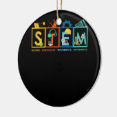 STEM Science Technology Engineering Wiskunde Teach Keramisch Ornament (Links)