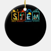 STEM Science Technology Engineering Wiskunde Teach Keramisch Ornament (Achterkant)