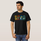STEM Science Technology Engineering Wiskunde Teach T-shirt (Voorkant volledig)