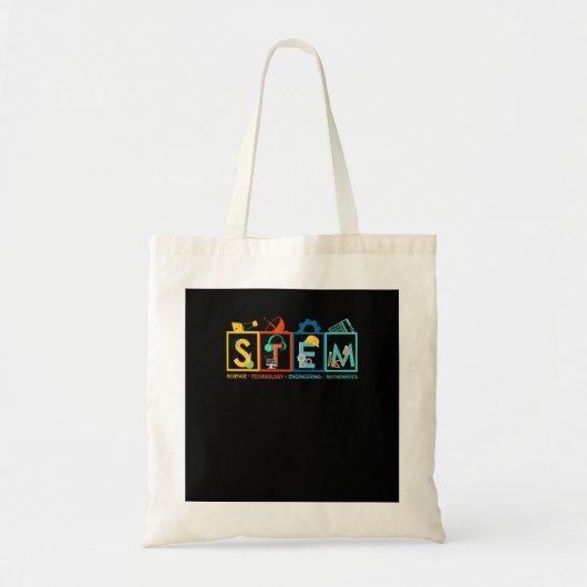 STEM Science Technology Engineering Wiskunde Teach Tote Bag (Voorkant)