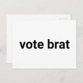 Stem slim grappige eenvoudige minimalistische demo briefkaart (Voorkant / Achterkant)