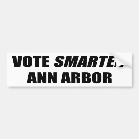 STEM SLIMMER ANN ARBOR BUMPERSTICKER (Voorkant)