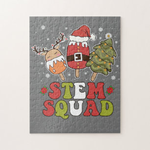 STEM Squad Reindeer Santa Tree Ice Cream Kerstmis Legpuzzel