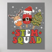 STEM Squad Reindeer Santa Tree Ice Cream Kerstmis Poster (Voorkant)