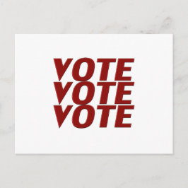 Stem stem stem rood moderne typografie minimalisti briefkaart