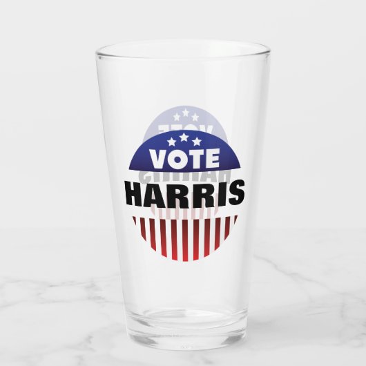 Stem Sterren en Strepen Typografie - Verkiezingen Glas (Achterkant)