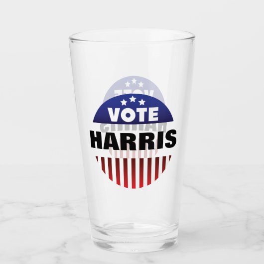 Stem Sterren en Strepen Typografie - Verkiezingen Glas (Voorkant)