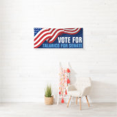 Stem Talarico voor Amerikaanse vlag van de Senaat Spandoek (Insitu)