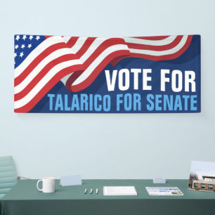 Stem Talarico voor Amerikaanse vlag van de Senaat Spandoek