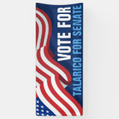 Stem Talarico voor Amerikaanse vlag van de Senaat Spandoek (Verticaal)