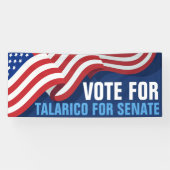 Stem Talarico voor Amerikaanse vlag van de Senaat Spandoek (Horizontaal)