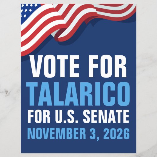 Stem Talarico voor Senaat 2026 Amerika Flyer (Voorkant)