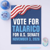 Stem Talarico voor Senaat 2026 Amerika Flyer (Enkel)