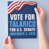 Stem Talarico voor Senaat 2026 Amerika Flyer (Hand)