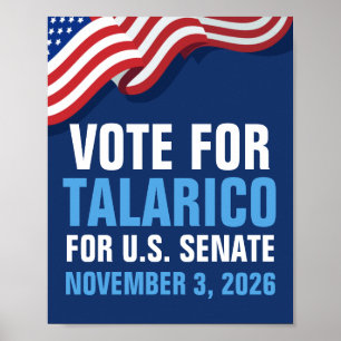 Stem Talarico voor Senaat 2026 Amerika Poster