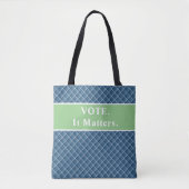 Stem Tas, het doet er toe (blauw/groen) Tote Bag (Voorkant)