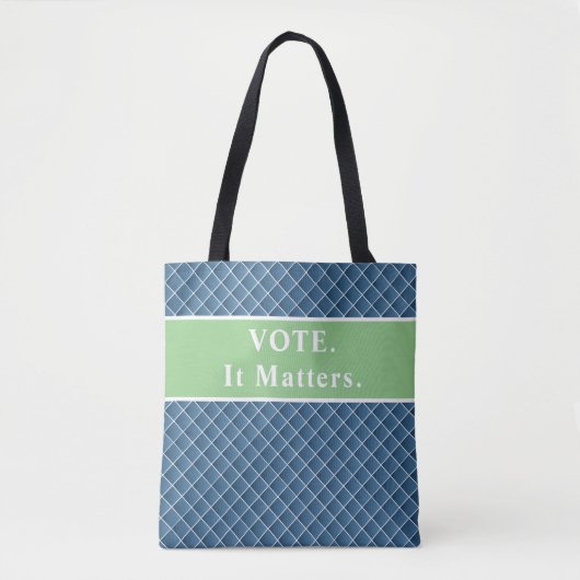 Stem Tas, het doet er toe (blauw/groen) Tote Bag (Voorkant)
