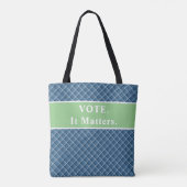 Stem Tas, het doet er toe (blauw/groen) Tote Bag (Achterkant)