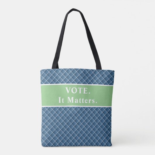 Stem Tas, het doet er toe (blauw/groen) Tote Bag (Achterkant)