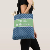 Stem Tas, het doet er toe (blauw/groen) Tote Bag (Dichtbij)