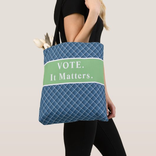 Stem Tas, het doet er toe (blauw/groen) Tote Bag (Dichtbij)