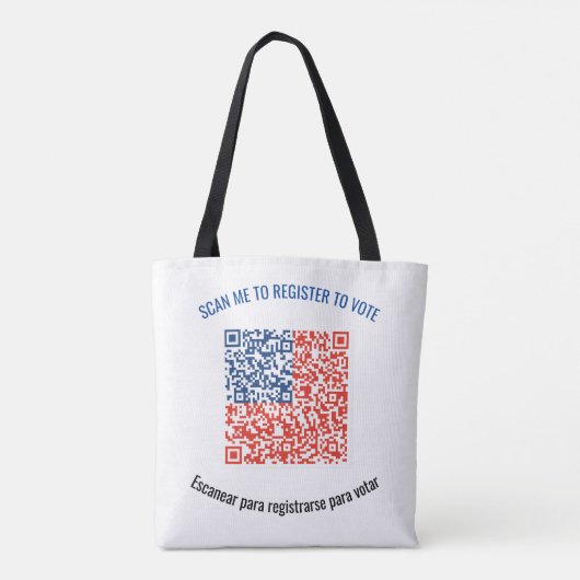 Stem Tas - QR CODE om kiezers te registreren (Achterkant)
