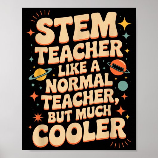 Stem Teacher Definition Funny Science Math Tech Te Poster (Voorkant)