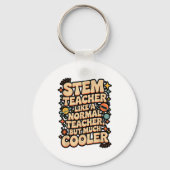 Stem Teacher Definition Funny Science Math Tech Te Sleutelhanger (Voorkant)