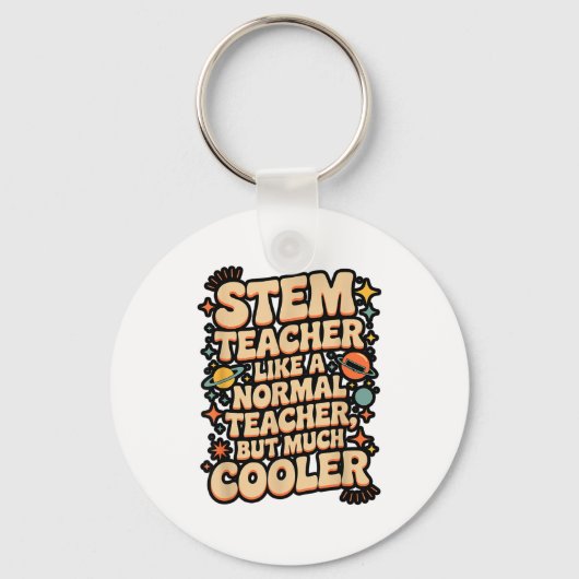 Stem Teacher Definition Funny Science Math Tech Te Sleutelhanger (Voorkant)