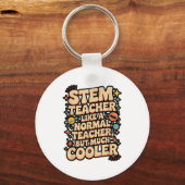Stem Teacher Definition Funny Science Math Tech Te Sleutelhanger (Voorkant)