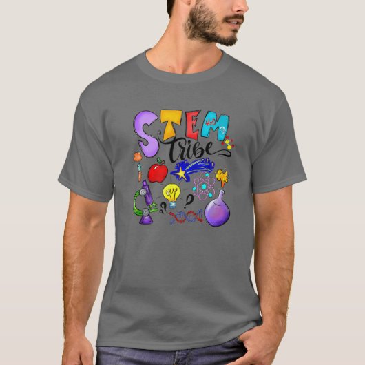 Stem Teacher Technology Science Teacher Terug naar T-shirt (Voorkant)