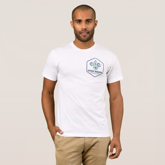 STEM-team Codeer Bouw Herhaal voor jonge codeurs T-shirt (Voorkant volledig)