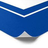 Stem tekst in vlag kleuren Blauw Kandidaat naam Poster (Hoek)