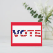 Stem tekst in vlag kleuren rood briefkaart (Staand voorkant)