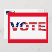Stem tekst in vlag kleuren rood briefkaart (Voorkant / Achterkant)