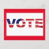 Stem tekst in vlag kleuren rood briefkaart (Voorkant)