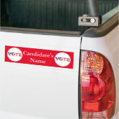 Stem tekst in vlag kleuren rood bumpersticker (Op Truck)