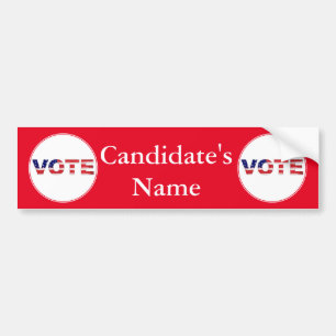 Stem tekst in vlag kleuren rood bumpersticker